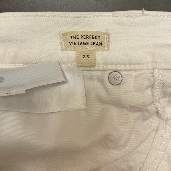 Madewell The Perfect Vintage Jean in white size 26 high rise skinny fall - Picture 13 of 15